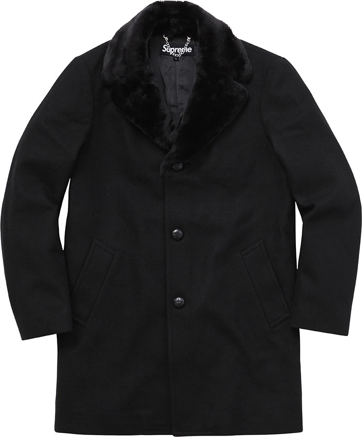 Fur Collar Tweed Coat